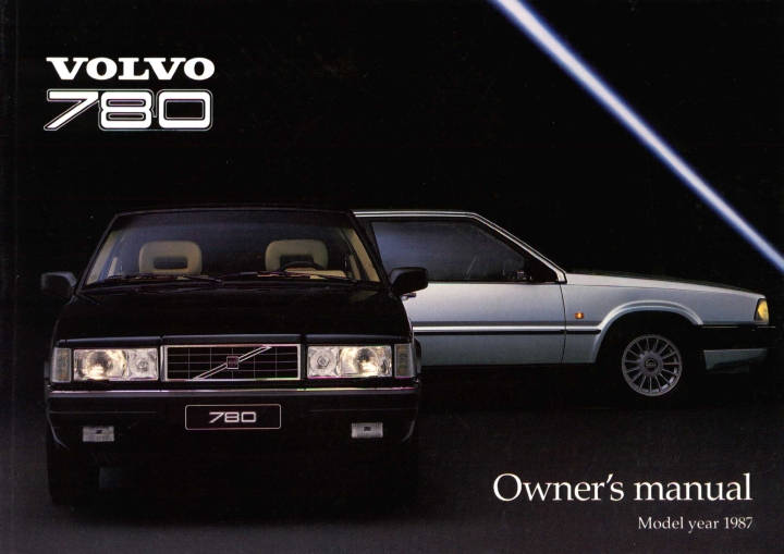 Frontside Volvo 780 Owner's Manual Year model 1987