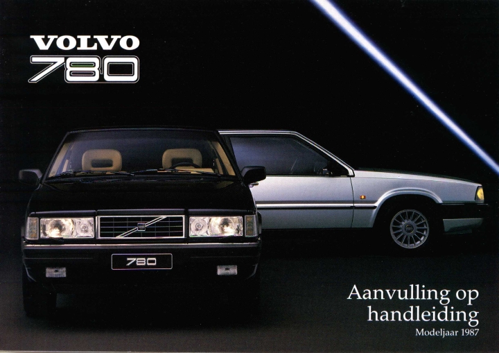 Voorkant Volvo 780 Aanvulling op handleiding jaar 1987