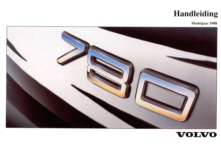 Voorkant Volvo 780 handleiding jaar 1988